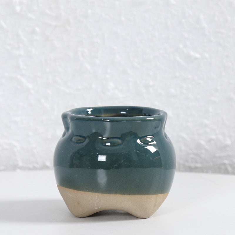 Zeitgenössische Kurvenkeramische Vase Brehn