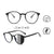 Damen phototropische Anti-Blaulicht-Brille Brehn