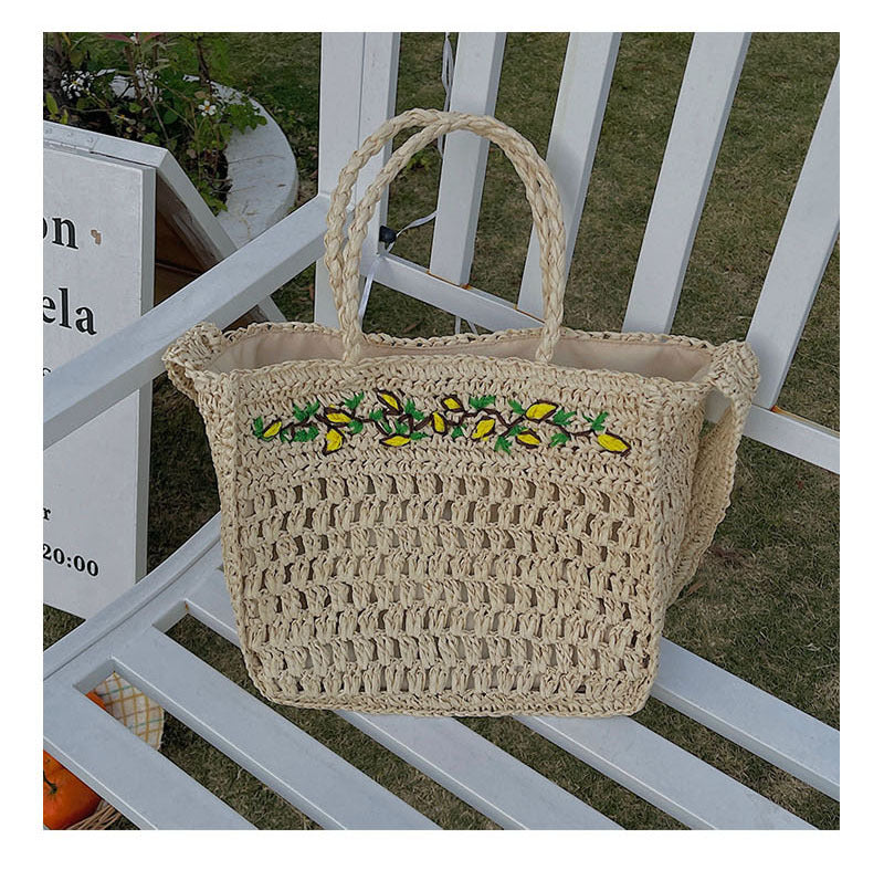 Damen handgefertigte Jute Tasche Brehn