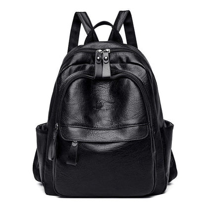 Strukturierter Leder Rucksack Brehn