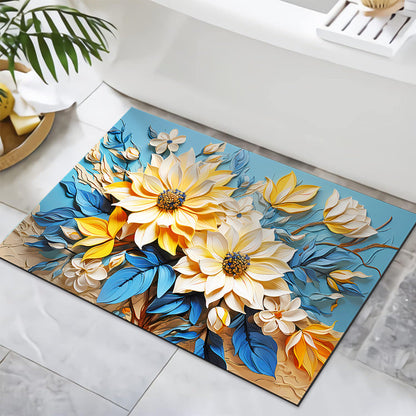 Strukturiertes florales Design Badmatte Brehn