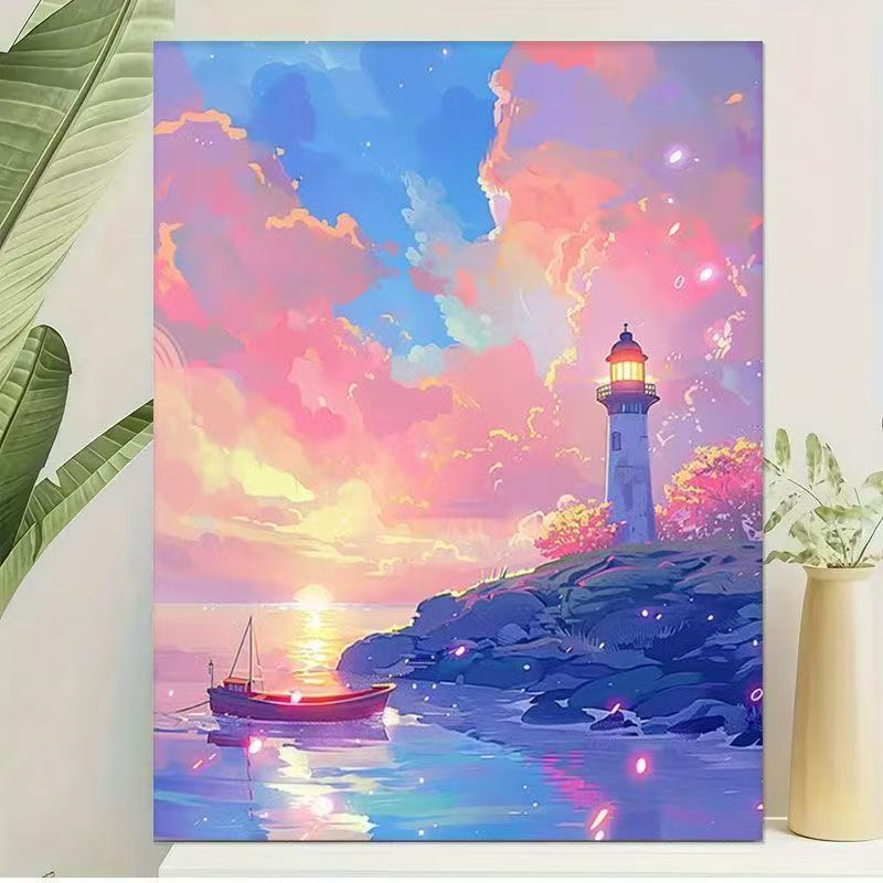 Scenic Lighthouse Canvas Wandkunst Brehn