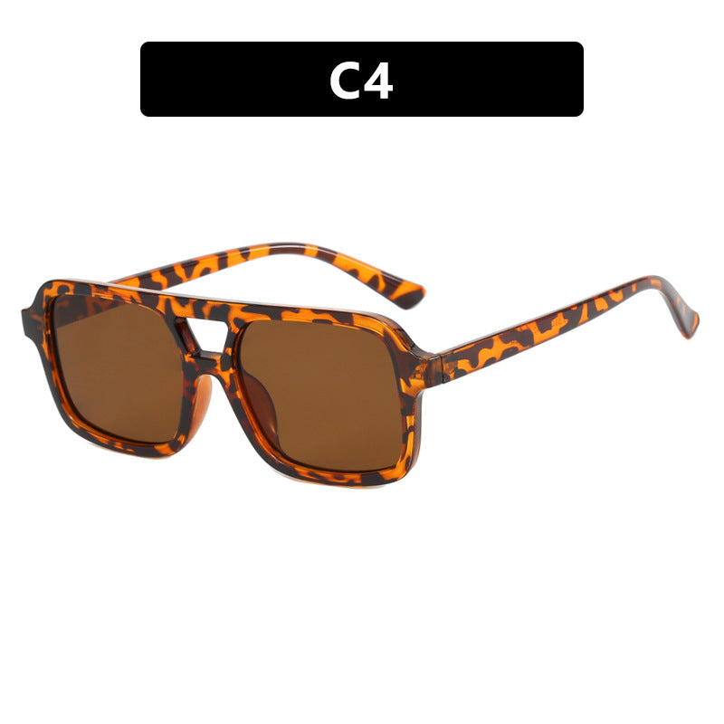 Damen moderne quadratische Sonnenbrille mit schützendem UV-Filter und transparentem Rahmen Brehn