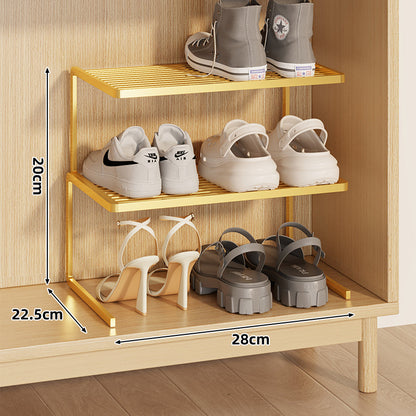 Kompakte Doppel-Schicht Verstellbare Schuhregal Erhöher für Schrank und Kleiderschrank