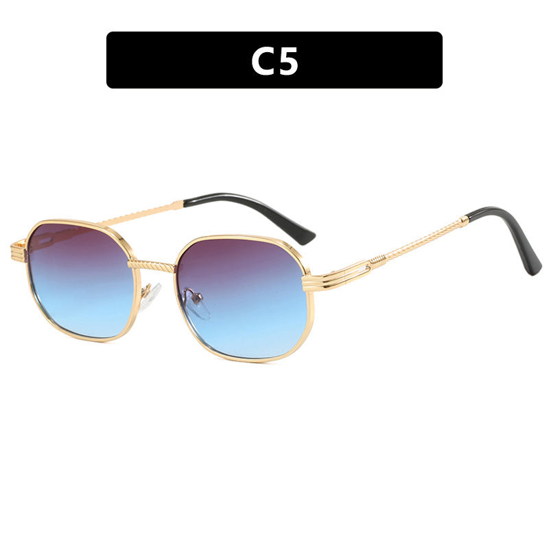 Damen modische Sonnenbrille mit geometrischem Rahmen und Farbverlauf Gläsern Brehn