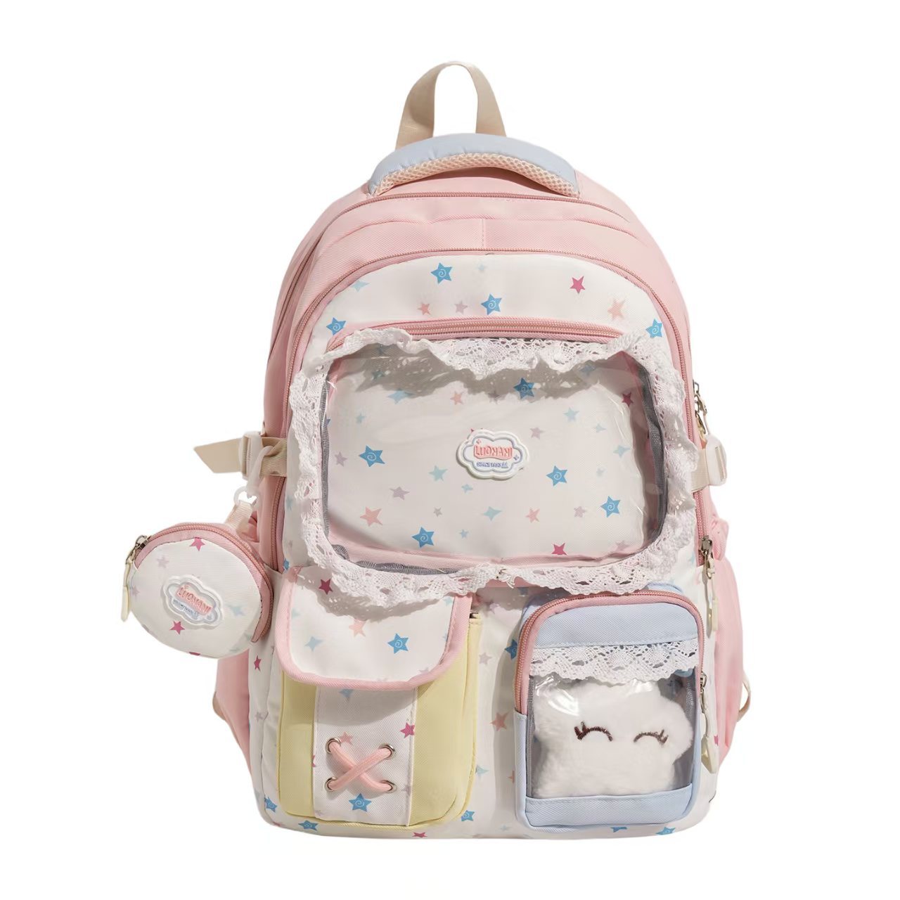 Transparent Front Multi-Compartt Backpack Brehn