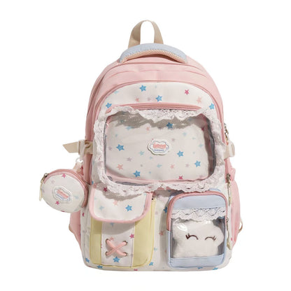 Transparent Front Multi-Compartt Backpack Brehn