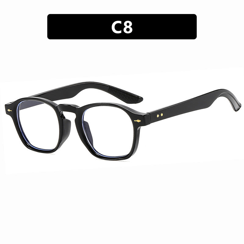 Damen modische rechteckige Brille mit transparentem Rahmen Brehn