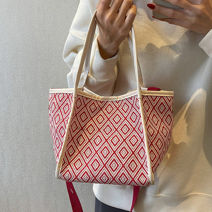 Geometrisch gemustertes Tote Bag