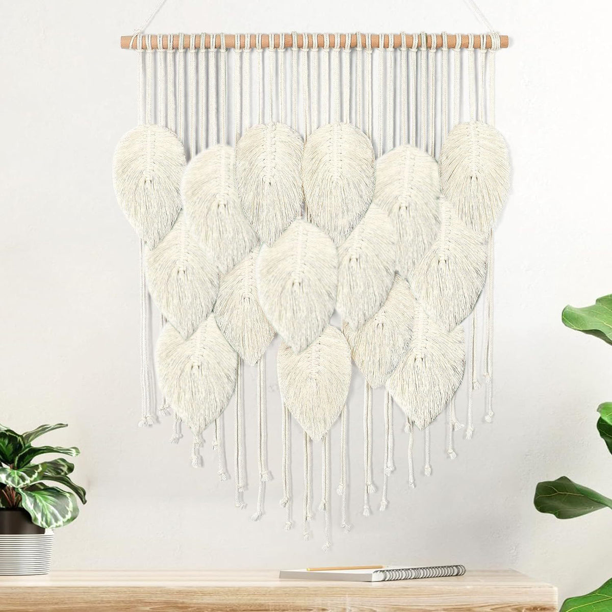 Macrame-Blatt-Wandbehang-Teppich Brehn