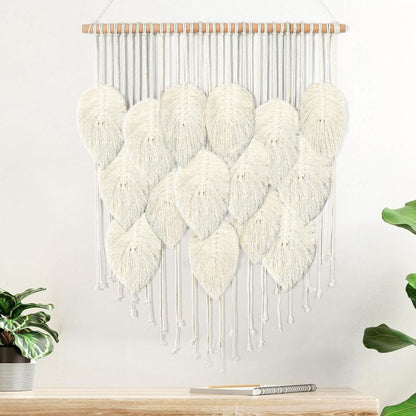 Macrame-Blatt-Wandbehang-Teppich Brehn