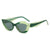 Damen Cat-Eye Sonnenbrille mit auffälligem Blütenrahmen Brehn