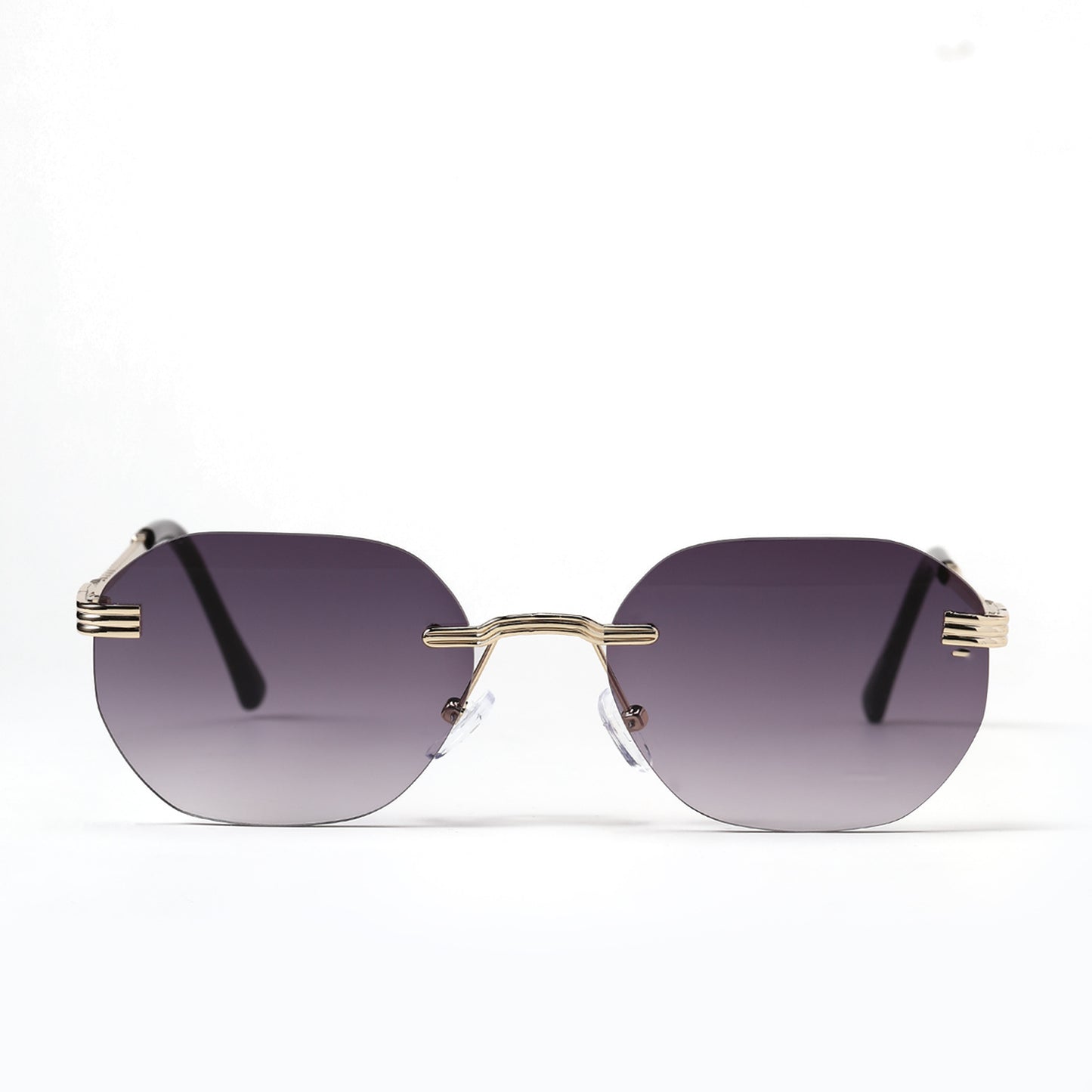 Damen geometrische Sonnenbrille mit elegantem Metallrahmen Brehn