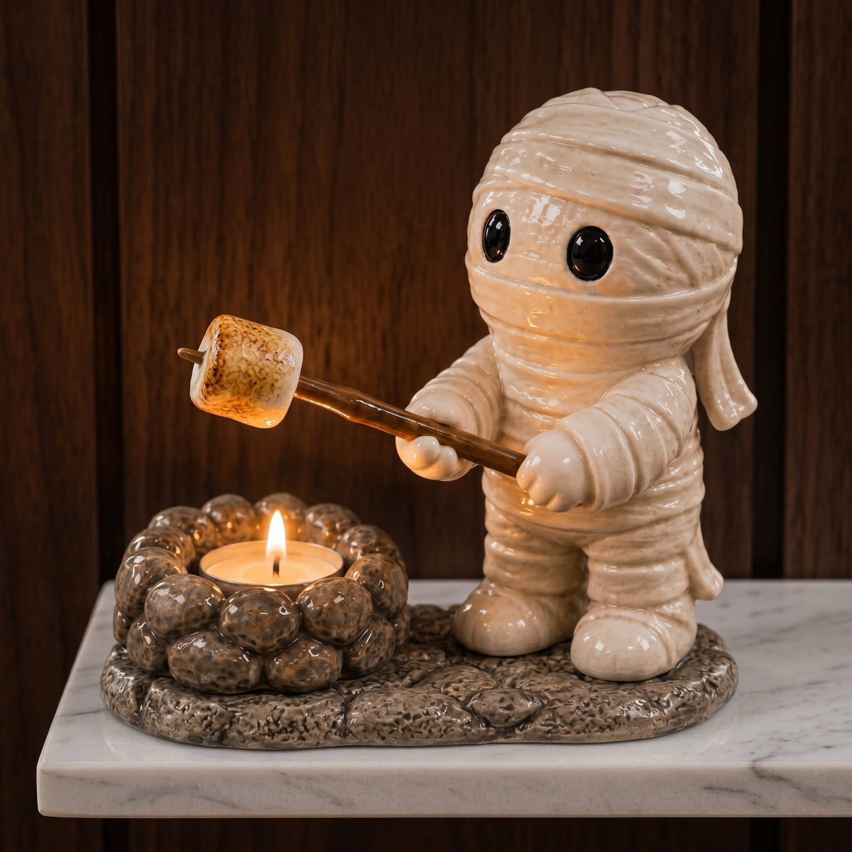 Dekorative Mumienfigur mit Kerzenhalter Brehn