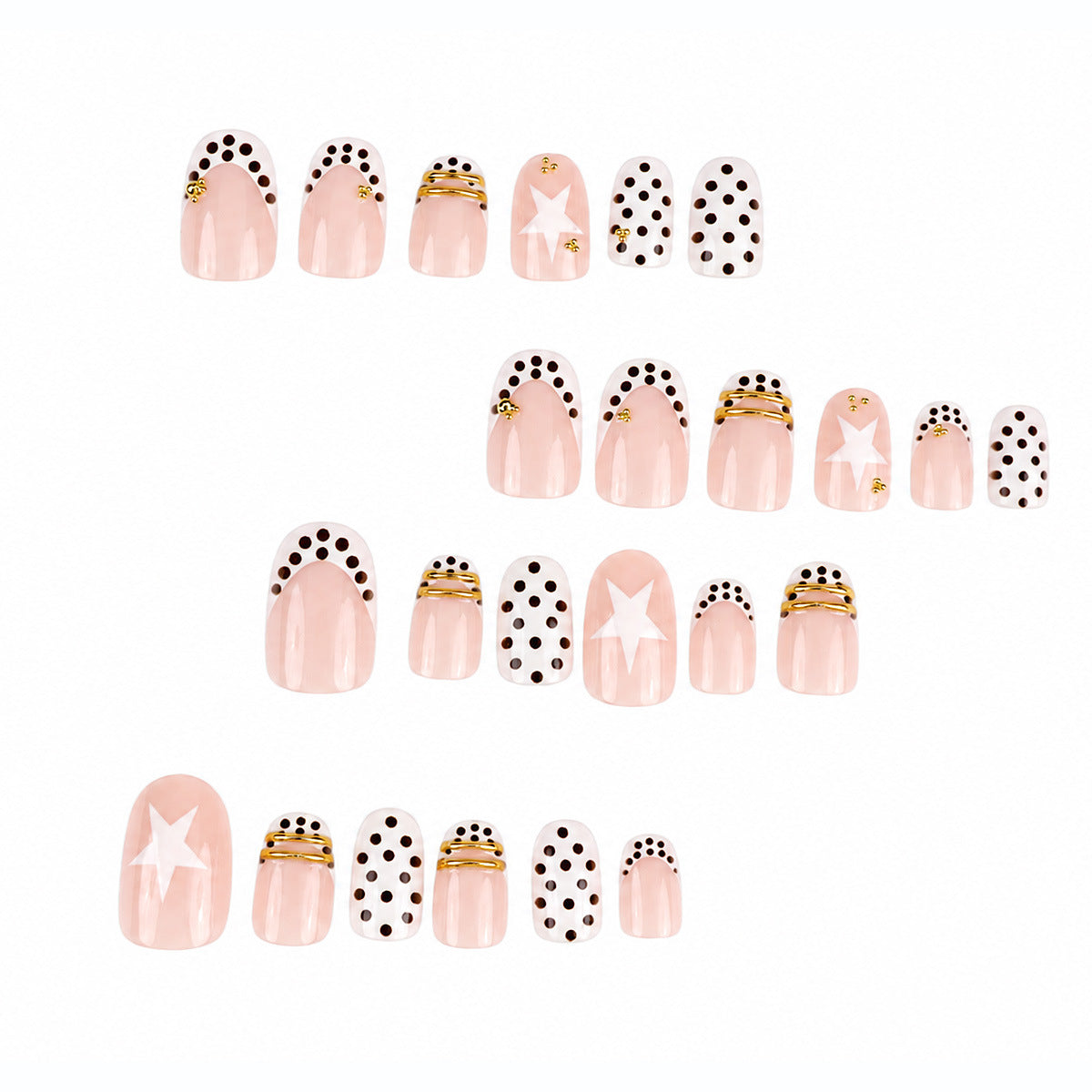 Künstlerisches saisonales Press-On-Nagelset