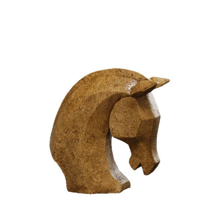 Elegante Pferdekopf Skulptur