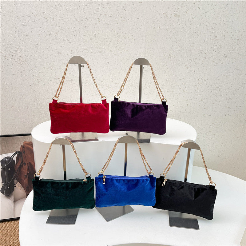 WoElegant Samt Clutch Tasche Brehn