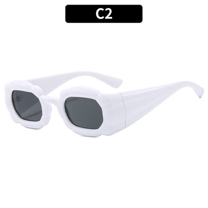 Dekorative Blumenrahmen Sonnenbrille