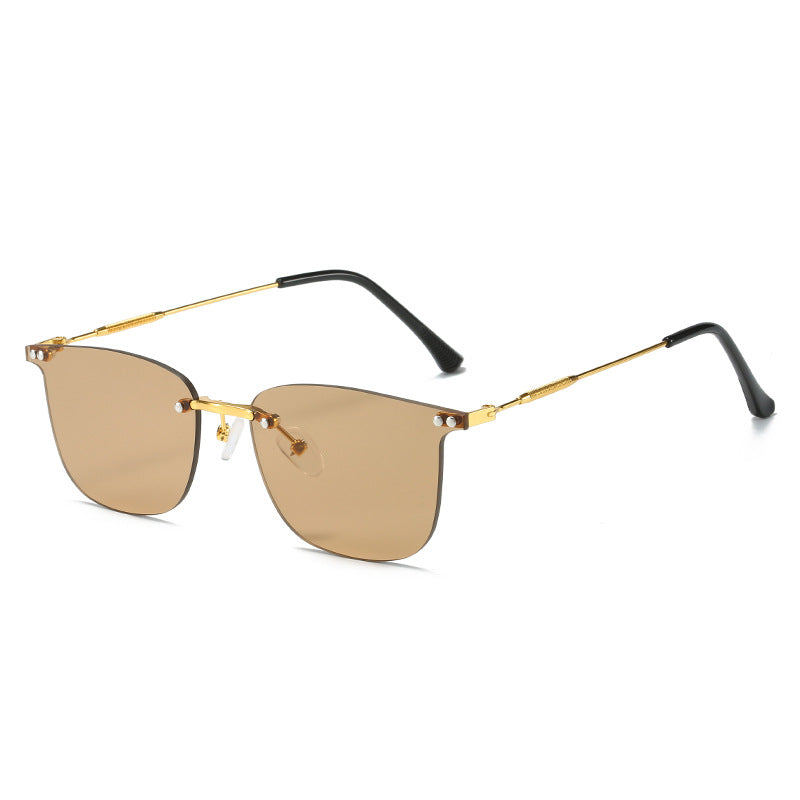 Damen stilvolle Geometric-Sonnenbrille mit modernen Glaselementen Brehn