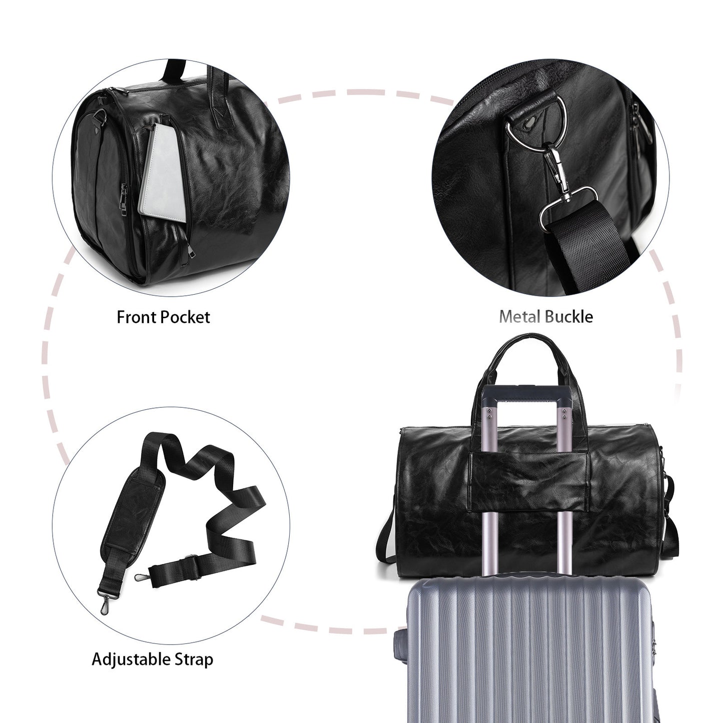 Sportliche Reisetasche mit Verstellbarem Schultergurt Brehn