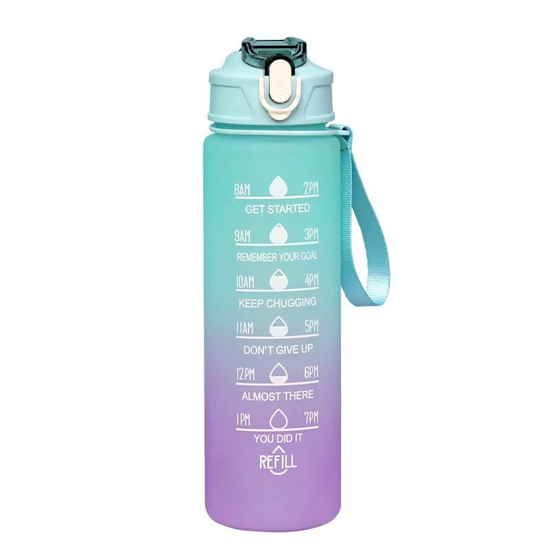 Damen Motivations-Trinkflasche mit integrierter Zeitmarkierung Brehn