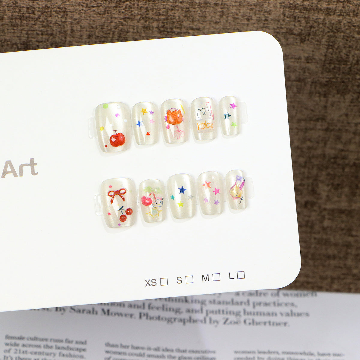 Kreatives Design Press-On Nagelkunst Brehn