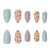 Stylisches Langzeit-Press-On-Nagelset mit abstraktem Leopardenmuster Brehn