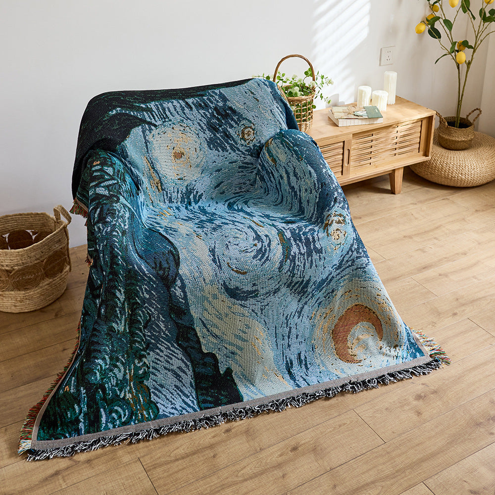 Künstlerische Jacquard-Wurfdecke
