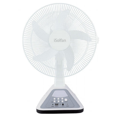Damen Tragbarer Solarbetriebener Tischventilator mit USB-Anschluss und Timer-Funktion Brehn