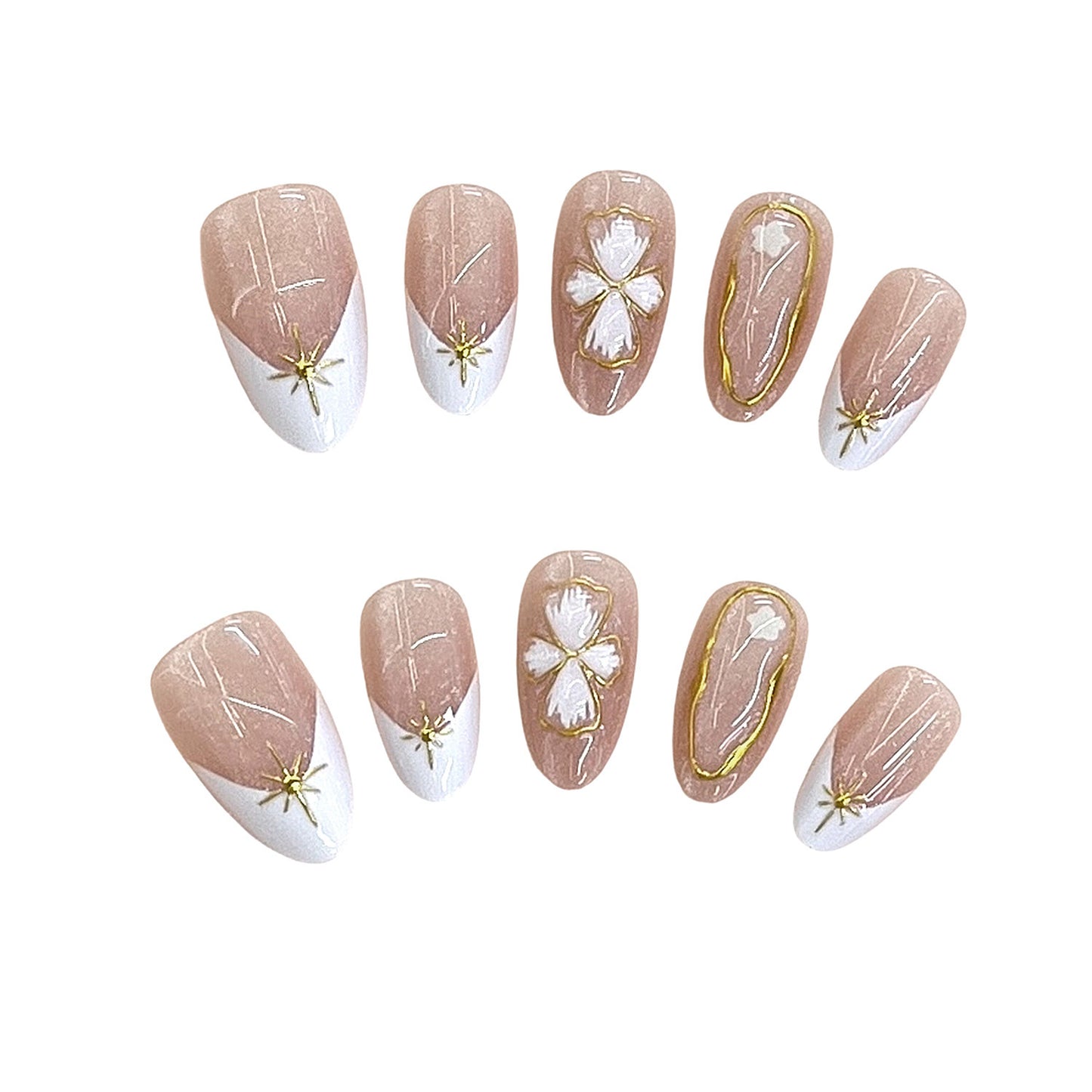 Elegante florale Nagel Kunst Tipps Brehn