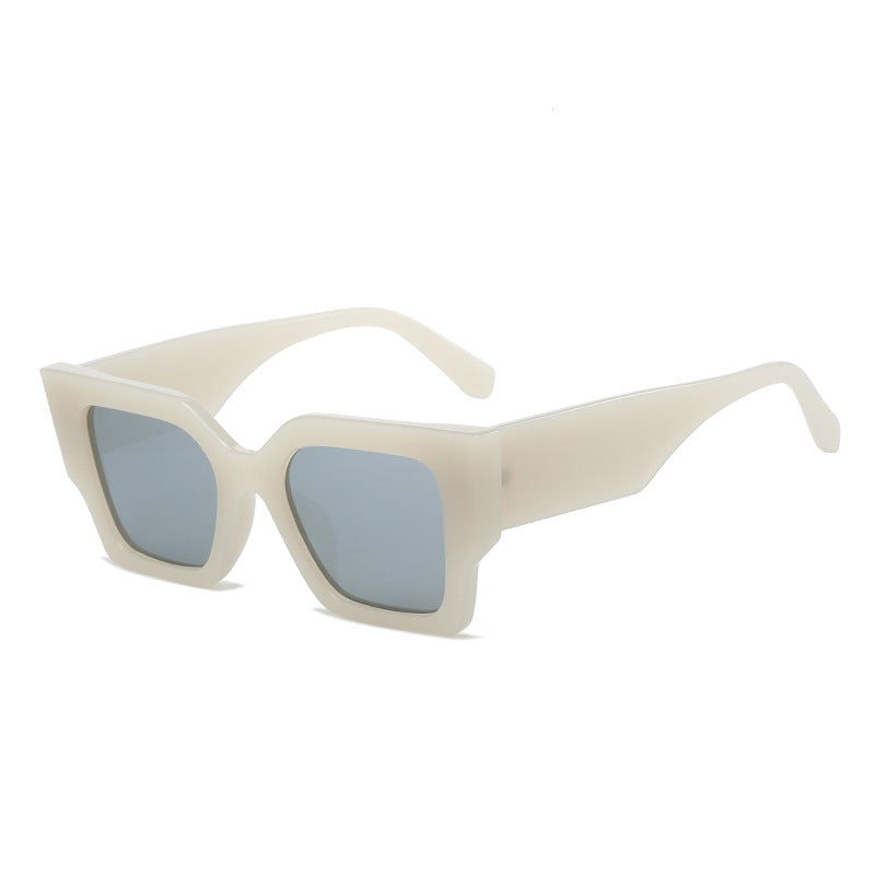 Damen Modische quadratische Sonnenbrille mit breitem Rahmen und UV-Schutz Brehn