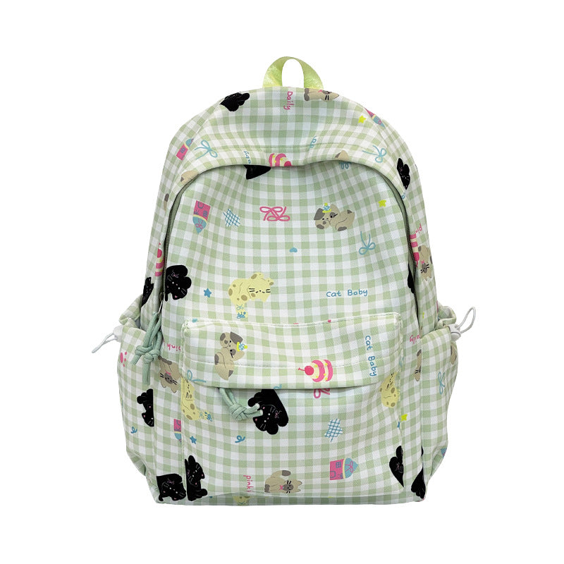 Rucksack mit Kreativem Karomuster und Verspielten Applikationen Brehn