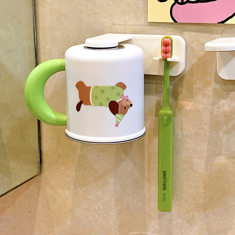 Wandmontierter Zahnbürstenbecher mit Niedlichem Hundedesign Brehn