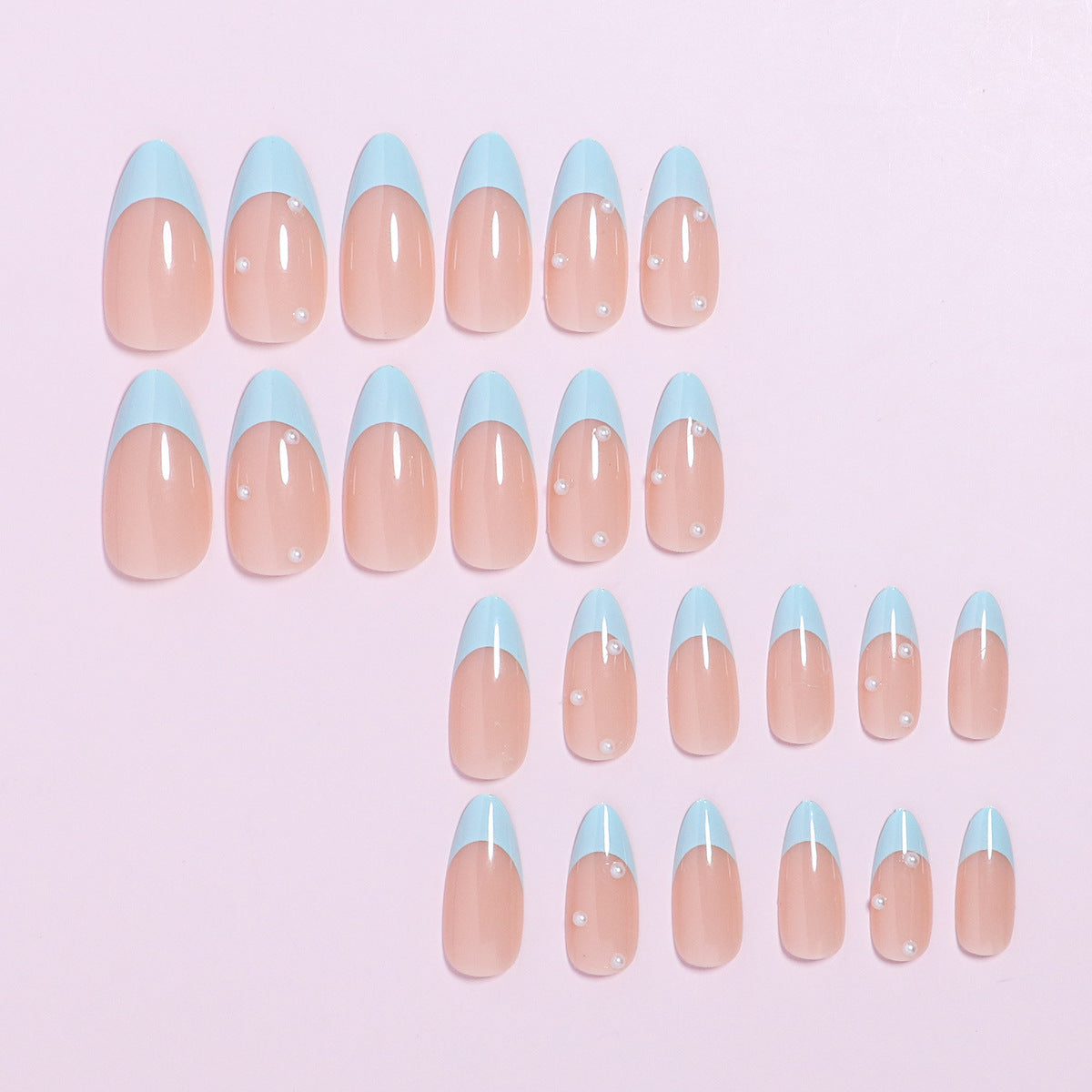 Elegantes French Tip Press-On Nail Set Brehn
