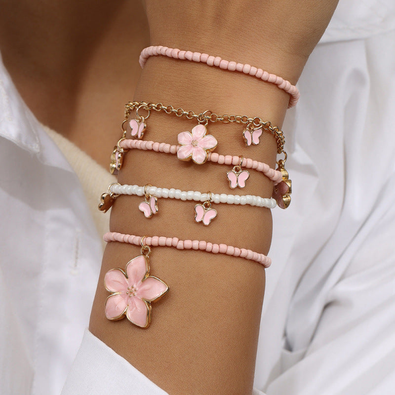 Blumen Charm Armband Set Brehn