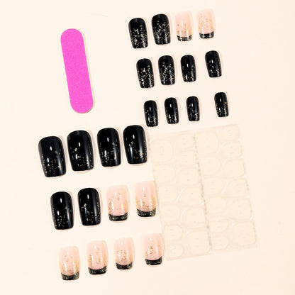 Elegante Glitzer Ombre Nagelkunst Extensions Brehn