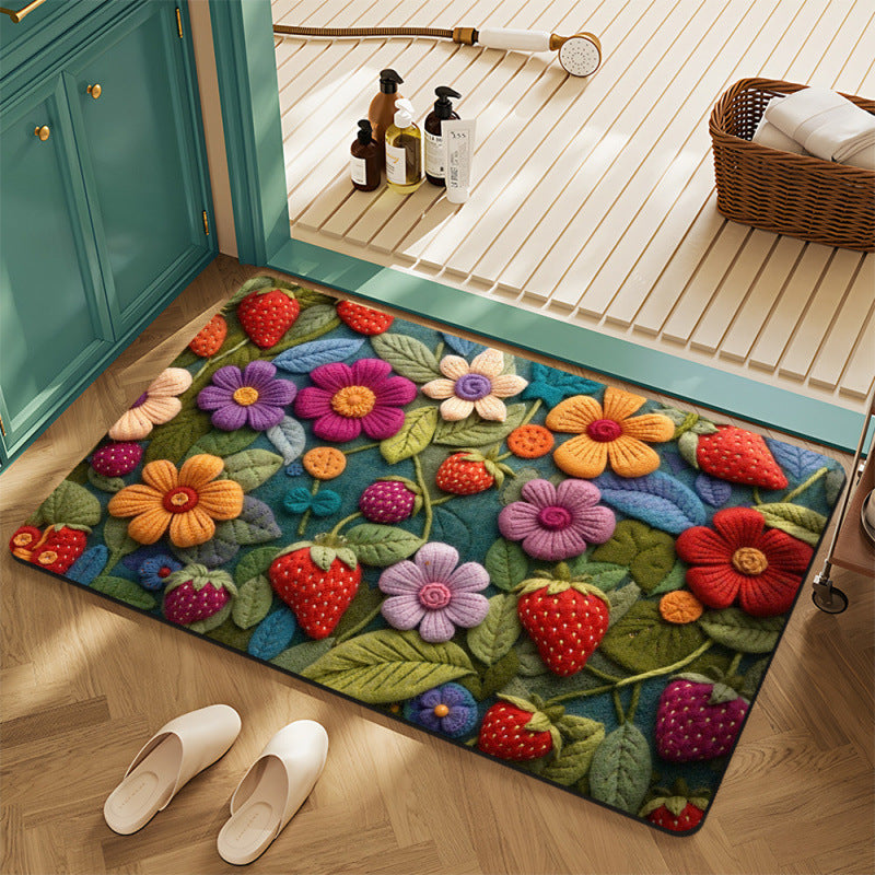 Florales Motiv Badteppich Brehn