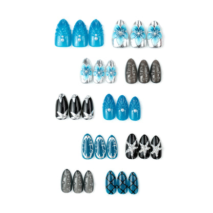 Künstlerisches Themen-Press-On-Nagelkunst-Set Brehn