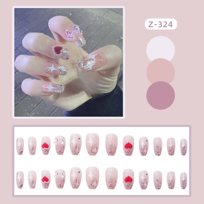 Glamouröse mit Strass verziertes Aufklebnagel-Set Brehn 1790727203
