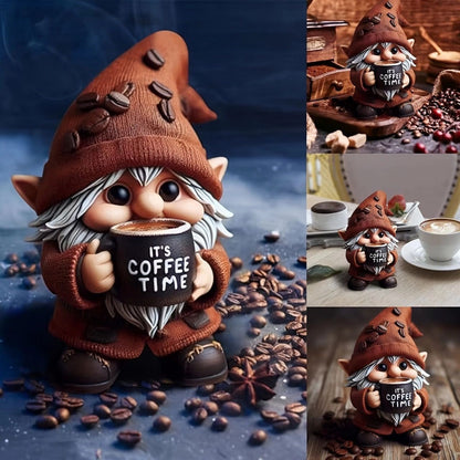 Dekorative Kaffeetrinkende Weihnachtsfigur Brehn