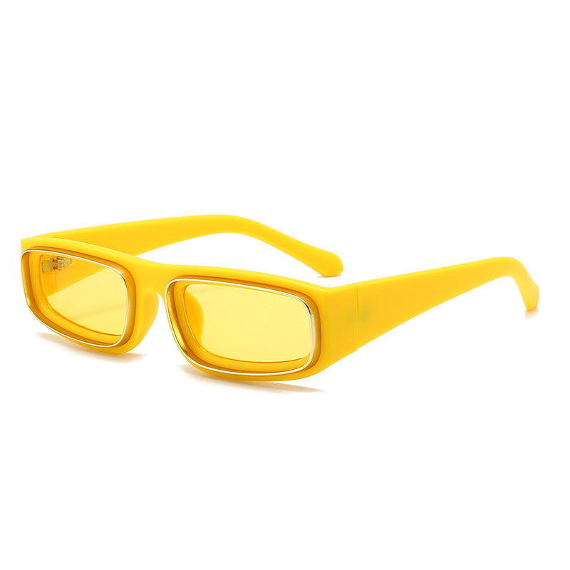 Damen modische und trendige Sonnenbrille mit breitem Rahmen Brehn