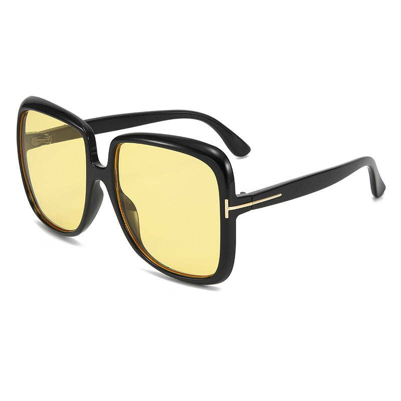 Damen elegante oversized Sonnenbrille mit filigranem Rahmen Brehn