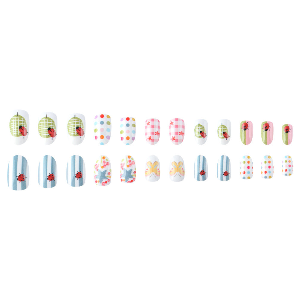 Verspieltes dekoratives Druck-Nagelkunst-Set Brehn