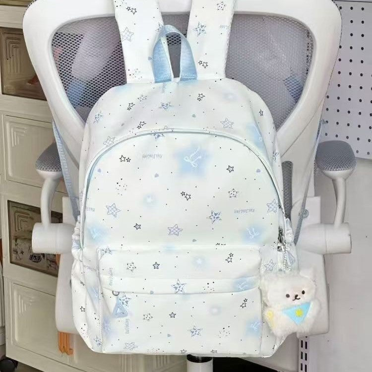 Schulrucksack mit Verspieltem Sternedesign und Mehreren Fächern Brehn