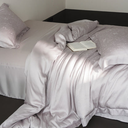 Hotel-Style Satin-Feel Bettbezug und Kissenbezug Set mit verdeckter Verschluss