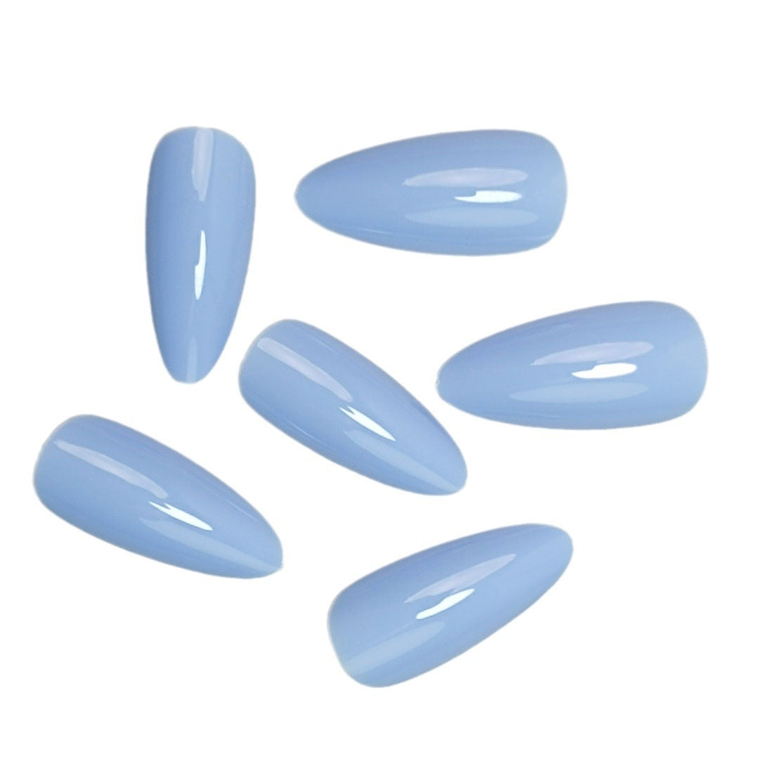 Premium Glossy Mandelförmige Press-On Nail Set Brehn