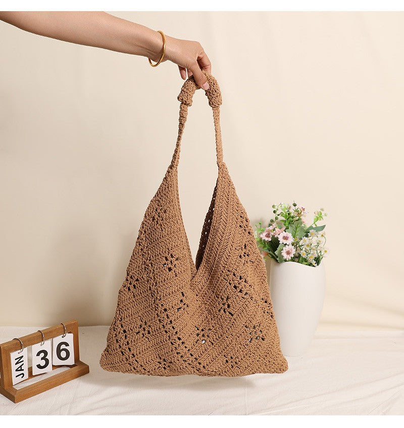 Handgeknüpfte Tote-Bag Im V-Design Brehn