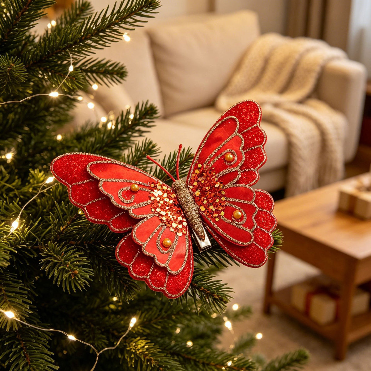 Dekorative Schmetterlingsanhänger für Weihnachtsbaum