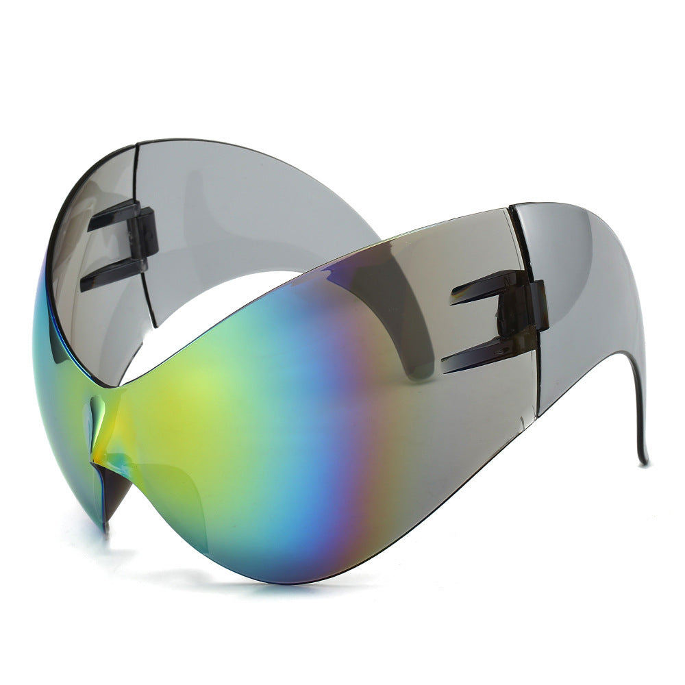 Oversized futuristische Schild Sonnenbrille Brehn