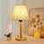 Moderne rustikale Holz Tischlampe